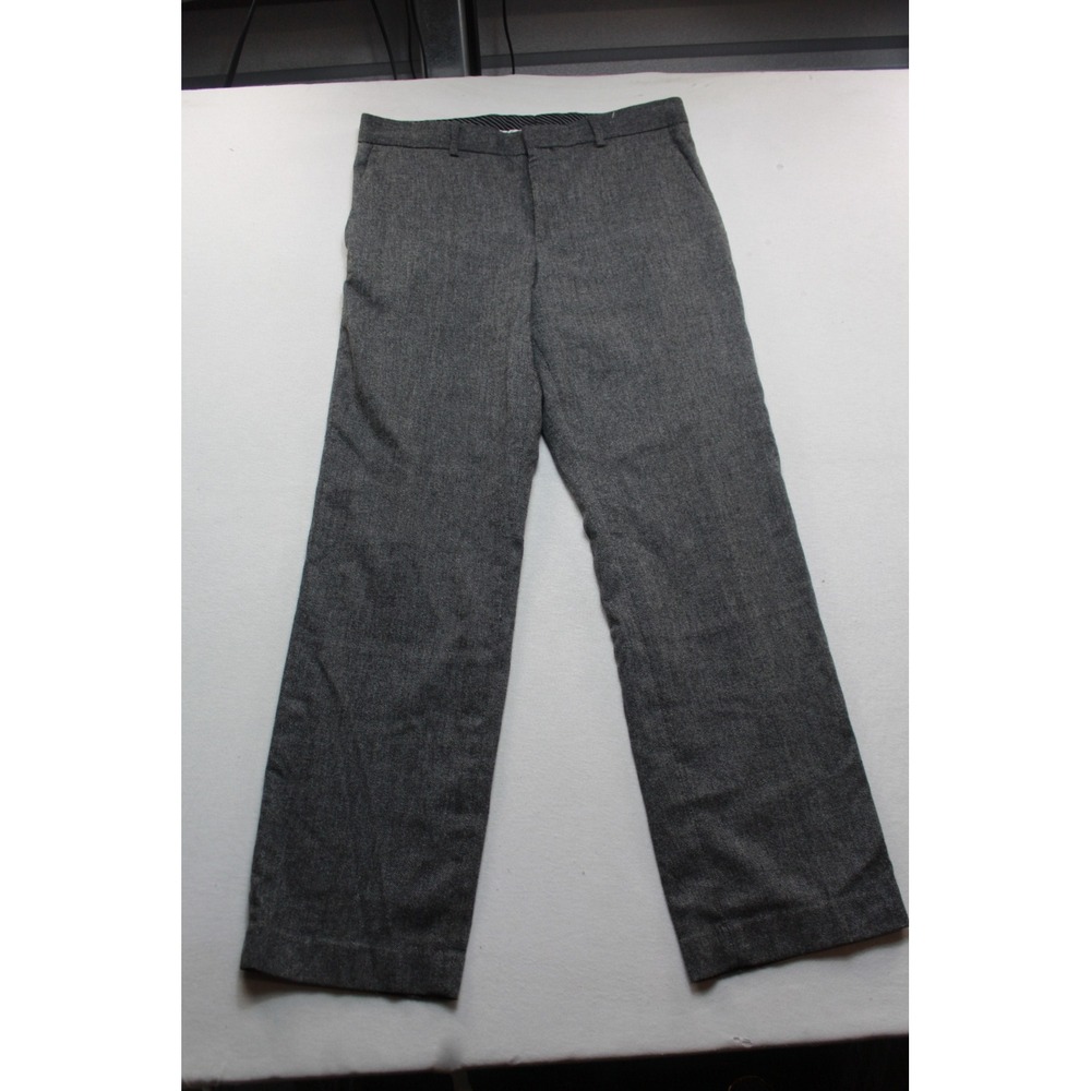 Express Producer Dress Pants Mens 33x32 Gray Excellent Wool Blend Trousers
